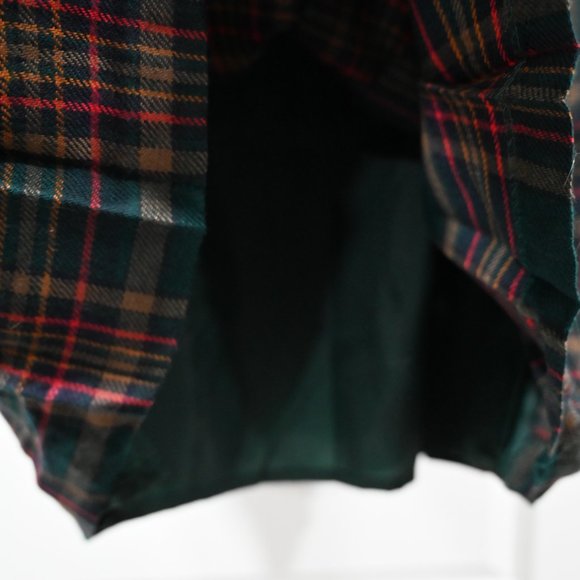 The Edinburgh Collection Scottish Wool Plaid Tartan Print Skirt Green Size 16 - Picture 9 of 9